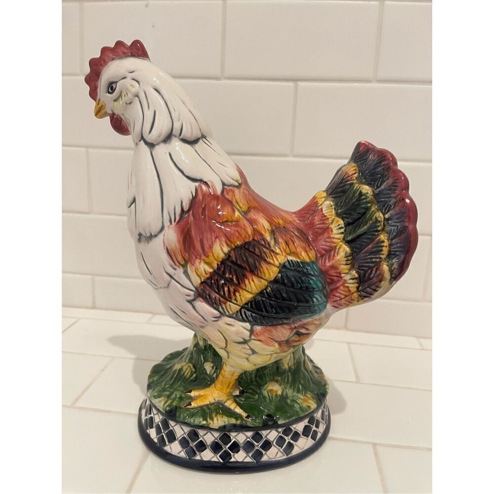 Vintage CBK LTD Ceramic Rooster Figurine 13" Farmhouse Kitchen Decor